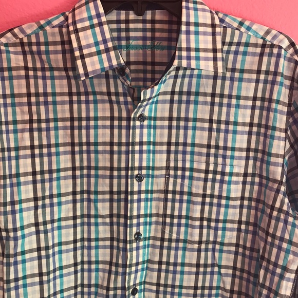 3/$20 🦋 Tasso Elba Button Down Dress Shirt EUC - Picture 2 of 7